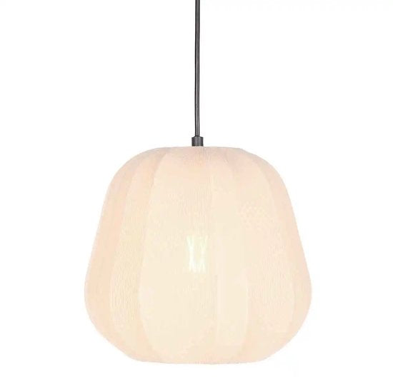 Anne Lighting - lampe suspendue - Sable - beige crème - tissu - Ø 28cm - E27 - 4123CR