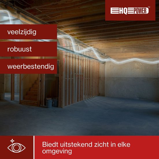 HQ-Power Flexible LED sur enrouleur, 6500 °K, 2850 lm, idéal pour l'éclairage des chantiers, cages d'escaliers, cages d'ascenseurs, etc., utilisable à l'intérieur et à l'extérieur, 30 m, blanc froid