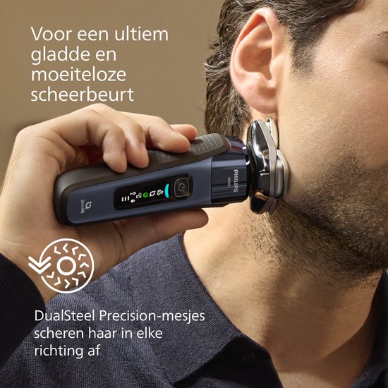 Philips Shaver i9000 Rasoir électrique pour hommes - avec sabot de nettoyage rapide - bleu - X9003/30