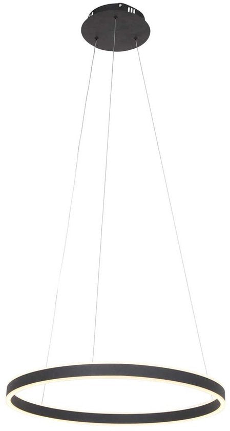 Suspension Ringlux 3502ZW noire 60 cm, design en métal, Steinhauer - Hauteur réglable, idéale pour une utilisation en intérieur