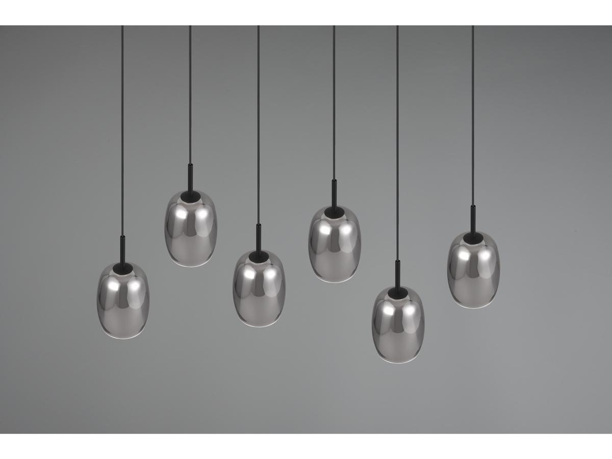 Suspension Trio Select Barret - 6 douilles E14 - Noir - 60 cm de diamètre