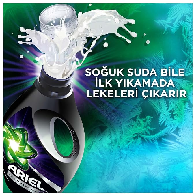 Lessive liquide Ariel Black – Pour les vêtements noirs et foncés – Nettoyage en profondeur – Protection des tissus – Prétraitement des taches