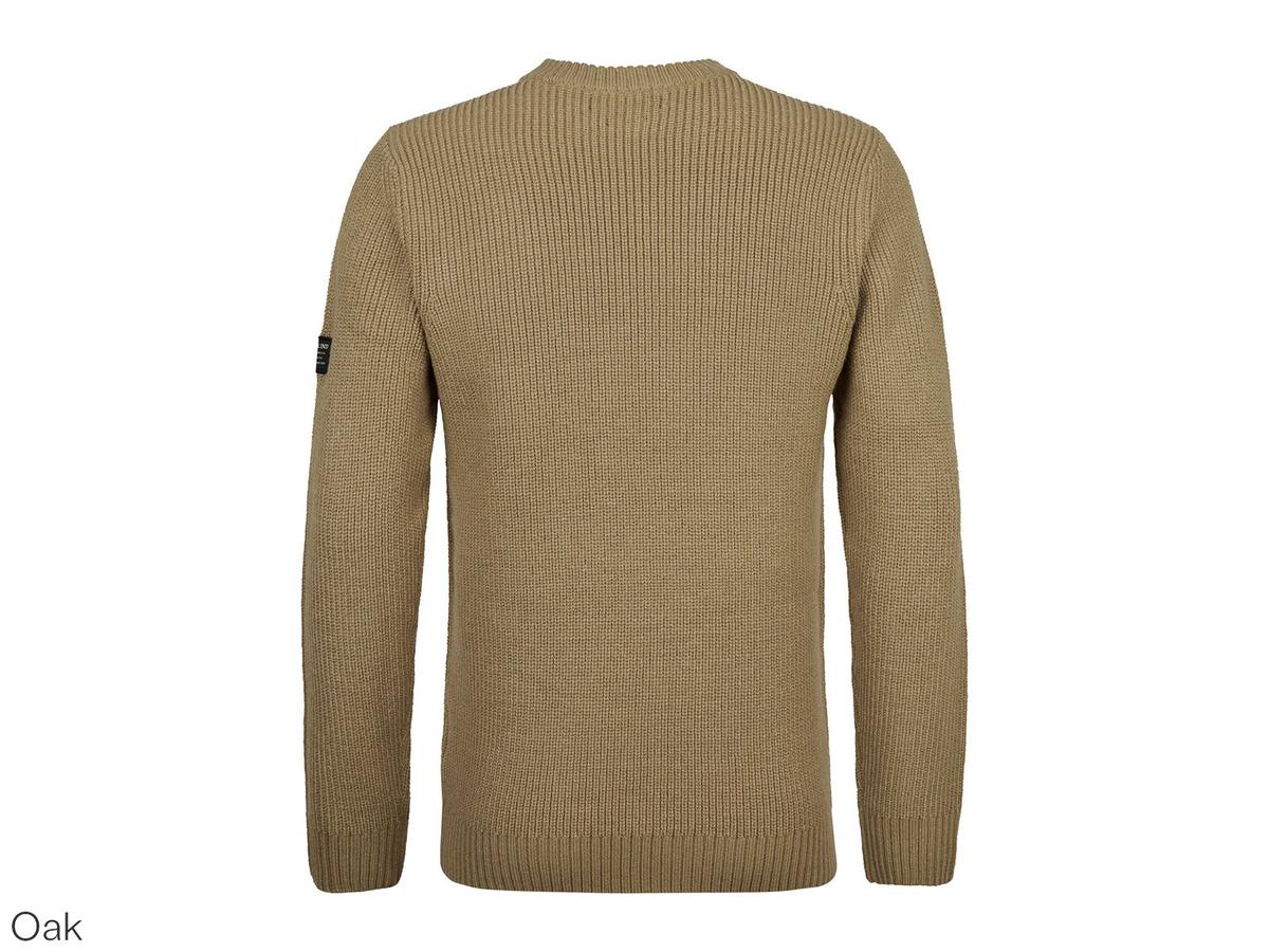 Pull en maille couleur pétrole à col rond - Modèle basique - taille XXL - Noir intense