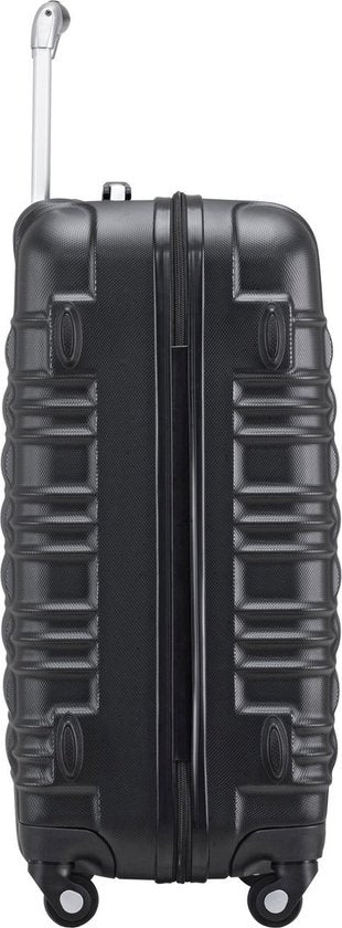 Trolley Travel Case Set / Suitcase Set Rome - 4-Piece - Black - ABS