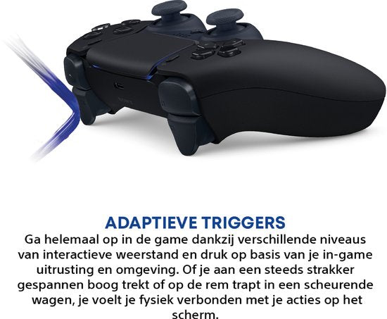 Manette sans fil DualSense pour PS5 de Sony - Noir nuit