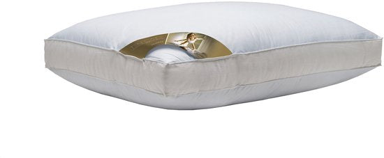 Oreiller Ten Cate - Oreiller pour douleurs cervicales - Duvet et plumes d'oie - Trois compartiments - Oreillers - Convient aux personnes dormant sur le dos, sur le côté et sur le ventre - Oreiller ergonomique - 50 x 60 cm