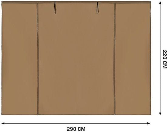 Lot de parois latérales VONROC - 6 x 3 m – 6 pièces - Pour 2 tentes de réception Premium PT501XX | Beige