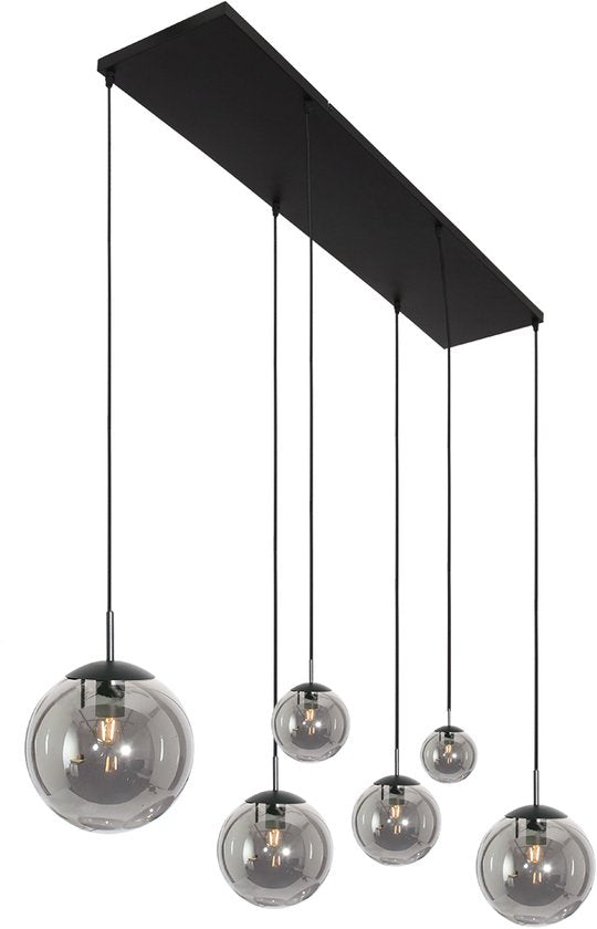 Steinhauer - lampe suspendue - Bollique LED - noir - verre métal - lampe design - E27 - 3499ZW