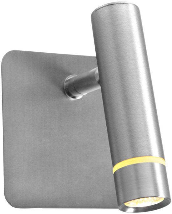 Applique murale Volari 4712ST : spot LED en acier offrant un éclairage adapté à la lecture, orientable et inclinable, Steinhauer, design moderne, 500 lumens