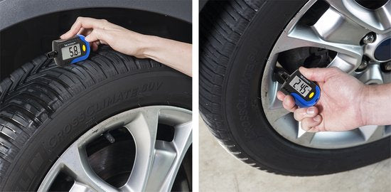Manomètre numérique Michelin pour la pression des pneus et la bande de roulement - 0,35 à 7 bar