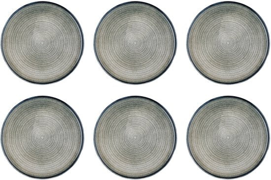 assiette ZEN Ø28cm - 6 pièces - Naturel