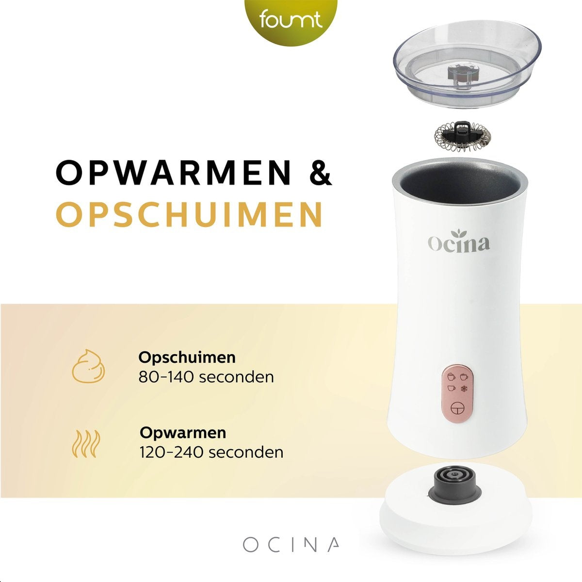 Ocina - Mousseur à lait petit - blanc