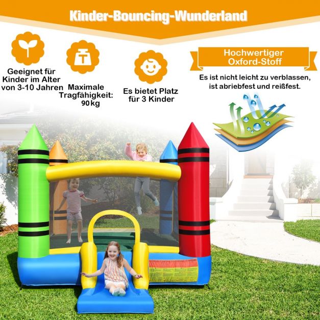 Coast Bouncy Castle Multicolor - Château gonflable avec toboggan et balles - 350 x 273 x 226 cm