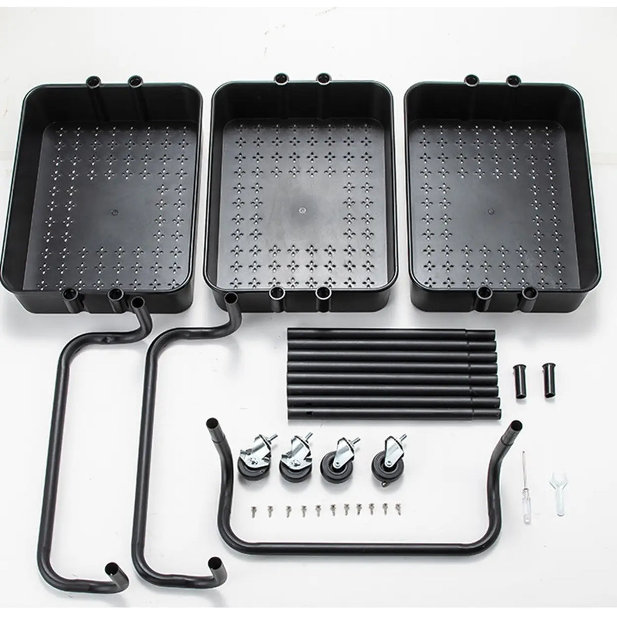 Étagère de rangement Maxcook à 3 niveaux - Étagère de cuisine - Noir
