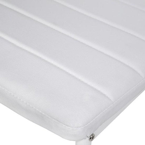 Tectake - Chaise de salle à manger 4 pièces , blanc , chaises de salle à manger 401845