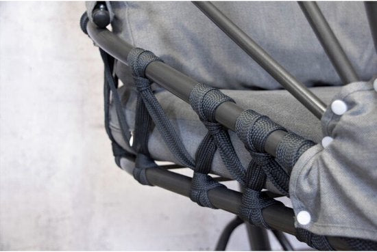 Chaise suspendue Tony avec capuchon - Gris