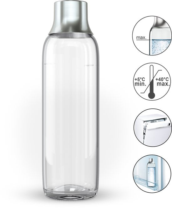 BRITA - SodaTRIO - Soda - Bouteille en verre - Accessoire pour machine à soda, lot de 2