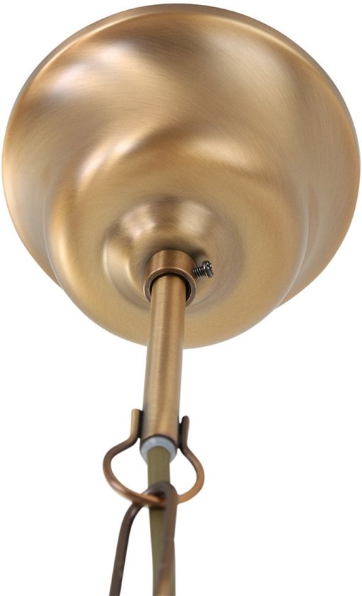 Suspension Pimpernel 5971BR bronze Ø 23 cm, lanterne classique de Steinhauer, hauteur réglable, verre et métal, pour usage intérieur