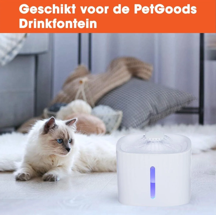 Filtres pour fontaines à eau PetGoods - Lot de 6 - 8 x 5 x 0,5 cm - Recharge pour chats et chiens