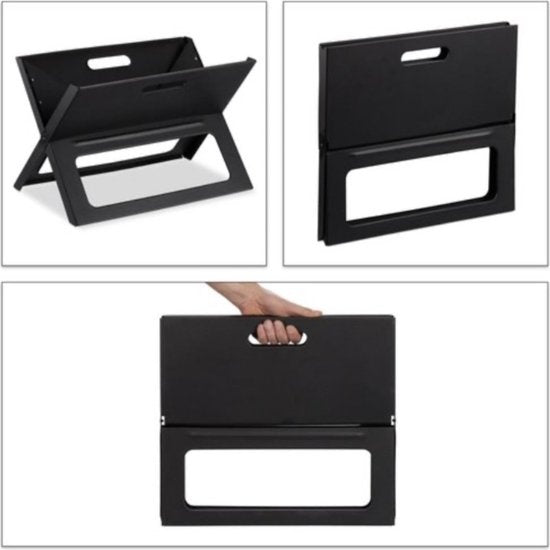 Table BBQ Charcoal - BBQ Collection -Barbecue pliable et portable de camping - Barbecue avec foyer libre et grille - 46 x 36.5 x 28 cm