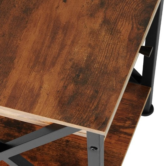 tectake® - Table d'appoint Dayton - industriel - brun foncé - 35 x 35 x 70,5 cm - 404451