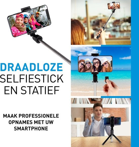 Grundig Selfie Stick et Trépied pour Smartphone - Bluetooth - avec télécommande - rotatif 120