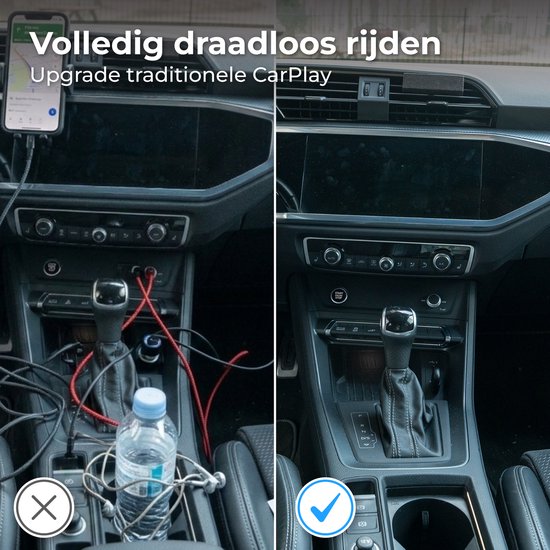 Dongle Nuvance CarPlay - Compatible avec Android Auto et CarPlay - 2 en 1 - Dongle Bluetooth - CarPlay sans fil - USB et USB-C