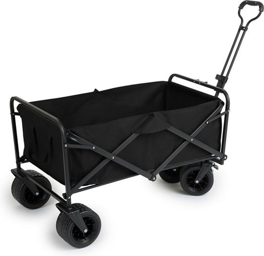 909 Chariot d'extérieur - Pliable - Capacité de charge maximale 80 KG - 100x57x99cm - Noir