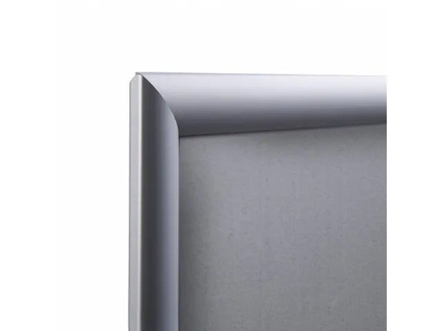Cadre à clipser en aluminium 70 x 100 cm – Argent – Profilé de 25 mm – Classe B1 ignifuge
