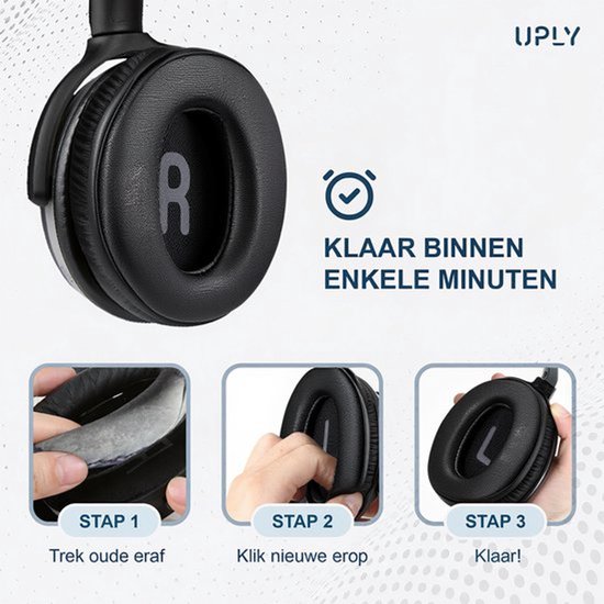 Jeu de coussinets pour casque JBL - Compatible avec Tune 770NC/770/760NC/T760NC/750BTNC/760BTNC/720BT/720/710BT/700BT/700BTNC/750BTNC