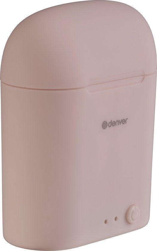 Denver TWE-46 - Ecouteurs - Sans fil - Ecouteurs sans fil - Bluetooth - avec étui de chargement - mains libres - sport - casque - intra-auriculaire - Bluetooth 5.0 - Rose