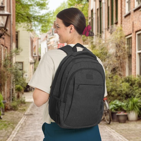 TRVLMORE Sac à dos - 28L - 15.6 inch - Sac à dos pour ordinateur portable - Sacoche pour ordinateur portable - Résistant aux éclaboussures - Hommes et femmes - Anthracite