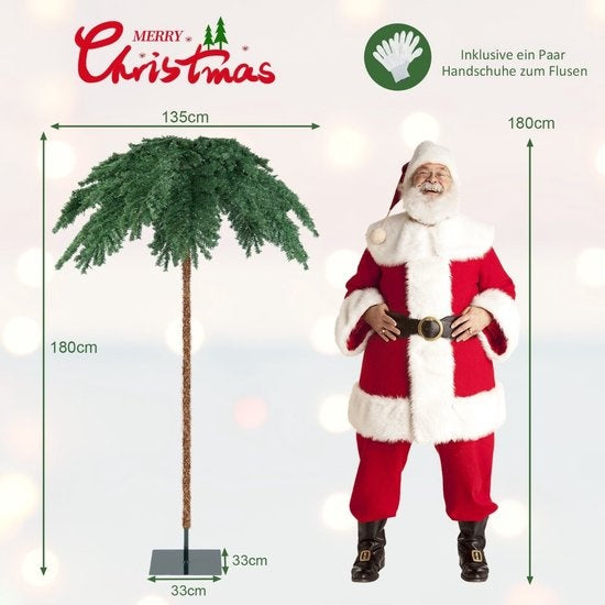 Arbre de Noël Coast Palm avec 250 lumières LED blanc chaud - 813 branches - 180 cm