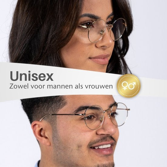 LC Eyewear Lunettes d'ordinateur - Lunettes à lumière bleue - Lunettes d'affichage - Métal - Unisexe - Or