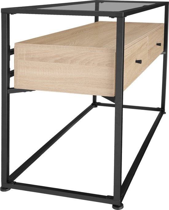 tectake - Table console buffet Lecture - industriel - brun clair - 101,5x41,5x80,5cm - 404691