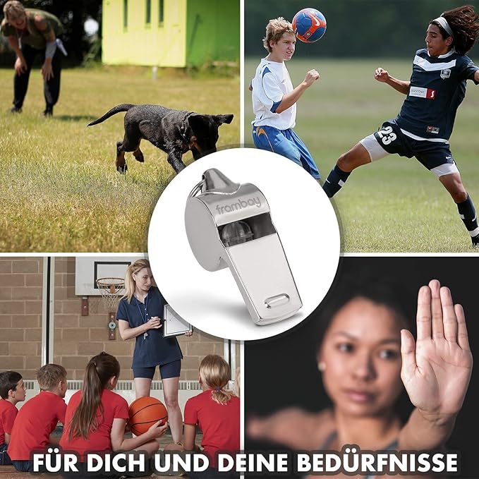 Sifflet - Sifflet avec balle innovante [AirSpin] I Sifflet d'arbitre I Sifflet de signalisation I Sifflet d'urgence I Sifflet pour cours de sport I Sifflet pour enfants