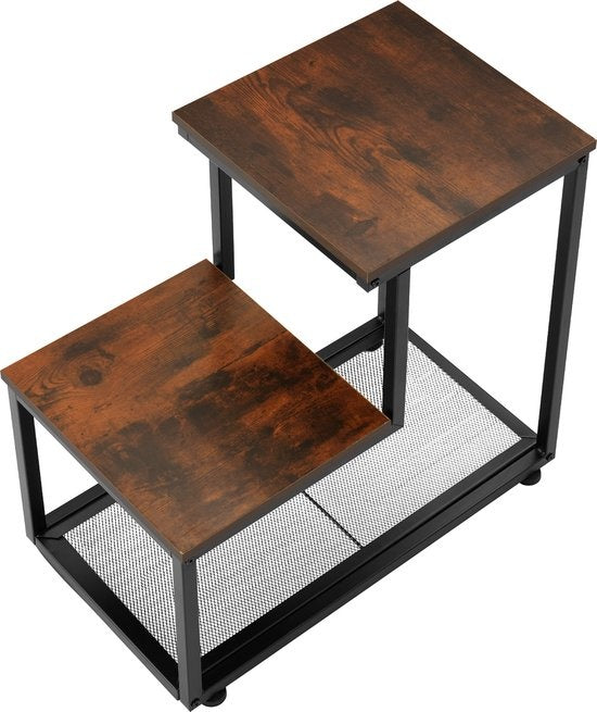tectake® - Table d'appoint Halifax - table basse - industriel foncé - 404271