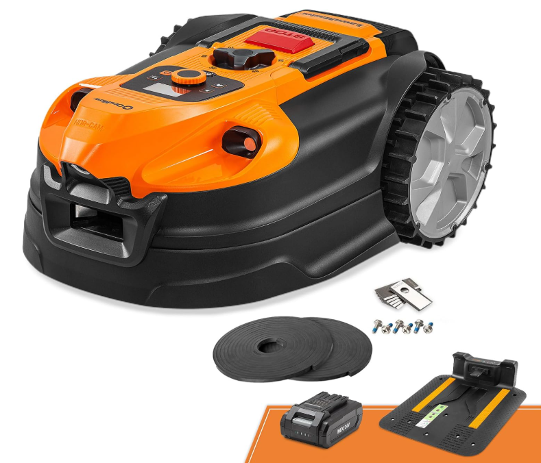 Tondeuse robot LawnMaster VBRM18AMIDR - Jaune - 72,5 x 42,5 x 32,3 cm - Jusqu'à 500 m²