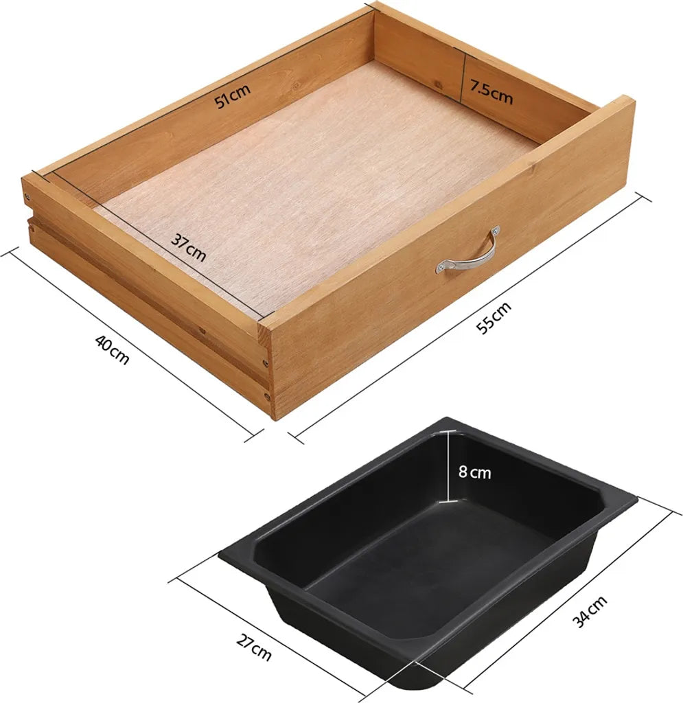 Yaheetech Table à plantes - avec évier - étagère réglable - table de travail pour le jardin - table de rempotage en bois - résistante aux intempéries