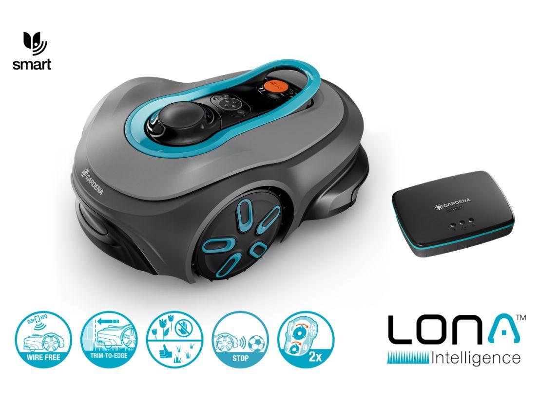 Tondeuse robot Gardena Smart Sileno Free 1200 - Silencieuse et efficace - Commande via l'application incluse