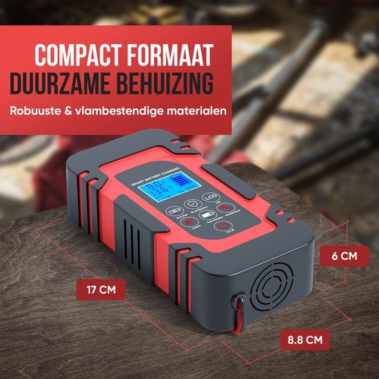 Chargeur de batterie Strex - 12/24V 4/6/8A - Mode réparation - Chargeur goutte à goutte - Chargeur de batterie pour voiture / moto / scooter / bateau / camping-car