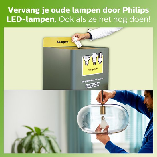 Ampoule LED économe en énergie Philips Mat - 40 W - E27 - lumière blanc chaud - 6 pièces - Économisez sur les coûts énergétiques
