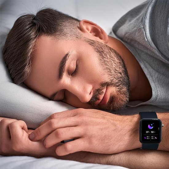 Kendox Life Tracker - Montre connectée - Montre de fitness étanche avec suivi des signes vitaux 24 h/24, 7 j/7, 18 modes sportifs, analyse du sommeil - , fonction d'appel et de messagerie - iOS et Android