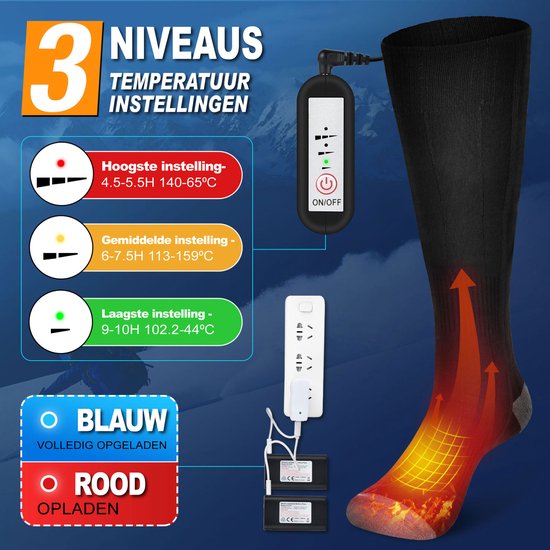 Chaussettes chauffantes - Chaussettes électriques - chaussettes - Chaussettes chauffantes électriques - Taille 27/29