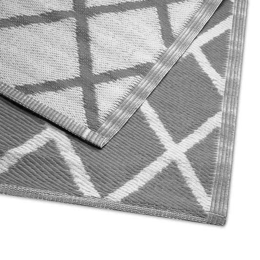 Niceey Buitenkleed - Tuintapijt - Vloerkleed - Omkeerbaar - 120x180cm - Grijs/Wit