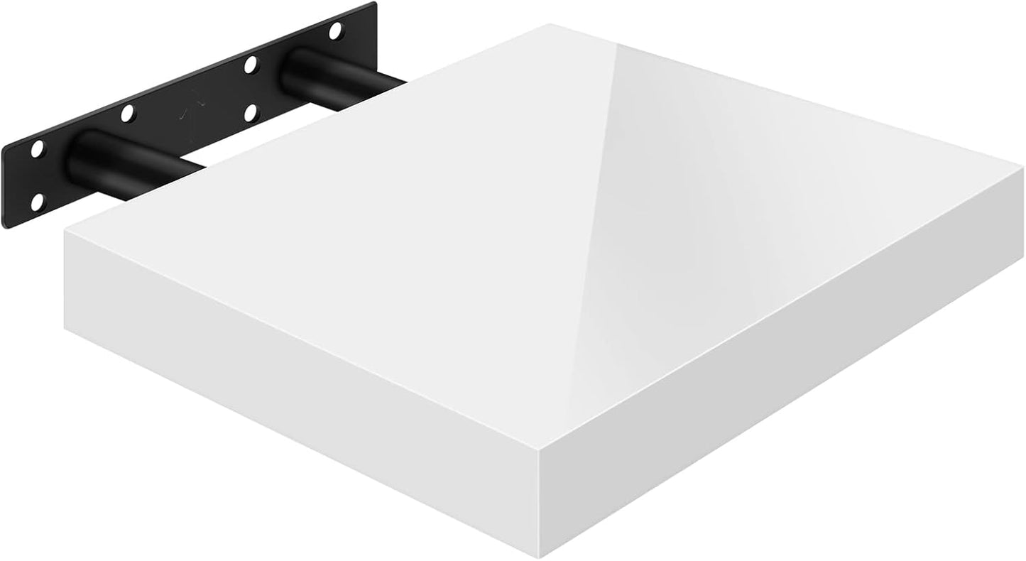 Étagère murale suspendue Woltu Volato - Blanc brillant - 120 x 23 x 3,8 cm - Étagère murale moderne en bois
