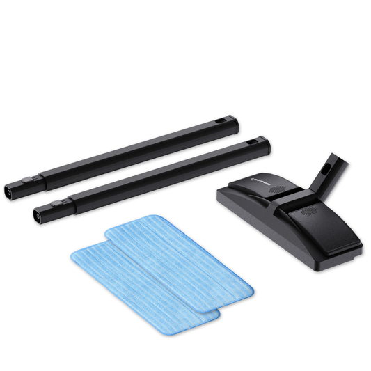 Kit de nettoyage pour nettoyeur vapeur à main TS Compact - Balai à franges - 2 chiffons - 2 rallonges