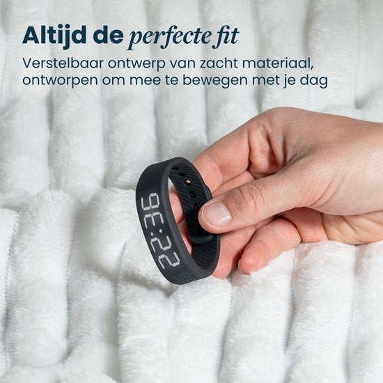 DreamCare Réveil vibrant - Bracelet réveil - pour les dormeurs profonds et les malentendants - Montre podomètre - Réveil silencieux