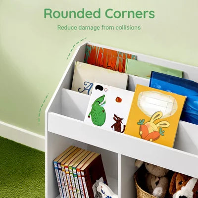 Bibliothèque pour enfants SoBuy avec compartiments de rangement - 73 x 30 x 80 cm - Blanc