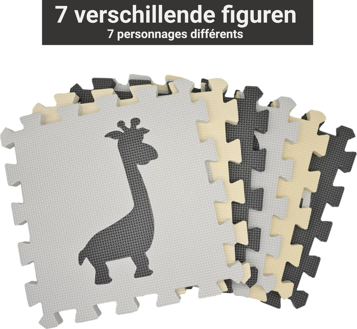 GIZMO Baby & Toddler Playmat XL - Tapis de jeu en mousse EVA douce avec bord surélevé - sûr et confortable - 150x150x1,5 cm